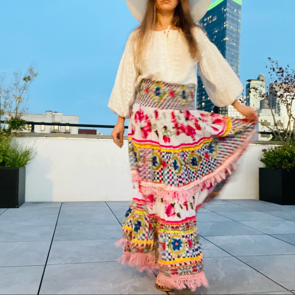 Italian ANTICA SARTORIA Cotton Popcorn Eyelets Top Positano Italy - Picture 4 of 11